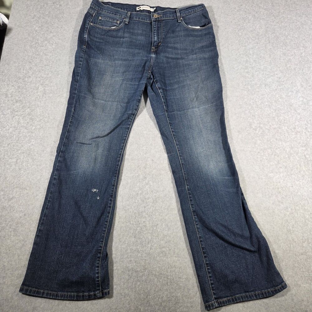 Levis 515 Womens 14 Mid Rise Bootcut Jeans Comfort Stretch Denim Medium Wash EUC